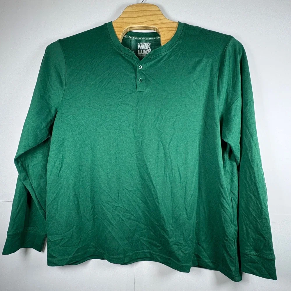 Muk Luks‎ Women's Butter Knit Lounge Pajama Set Green Buffalo Check Size 2X - Picture 2 of 12